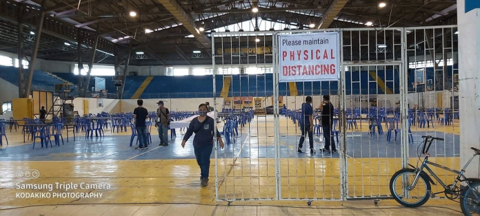 VACCINATION SITE The Central Philippine University (CPU) covered gym is one of Iloilo City’s coronavirus vaccination sites. A mock vaccination will be conducted at the university around 8 a.m. today, Jan. 28, 2021. ILOILO CITY EOC