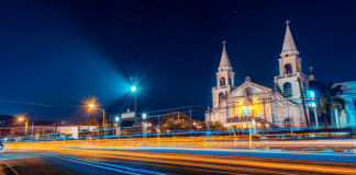 Commonly known as the Jaro Cathedral, the National Shrine of Nuestra Señora de la Candelaria (Our Lady of Candles) in Jaro, Iloilo City stands formidable since 1874. Atop the balcony of the cathedral is a stone image of the Virgin Mary. Emmanuel Julabar