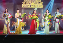 ‘No pandemic can trample the fire’: Pavia’s 48th year of Carabao-Carroza was a dazzling night Winners of the 48th Carabao-Carroza Festival Queen stand with pride during the coronation night on Dec. 22, 2020 in Pavia, Iloilo. (From left) 3rd Runner-Up Marjorie Gallano of Balabag; 1st Runner-Up Christine Octoso of Purok 3; festival queen Elaisha Pomida of Aganan; 2nd runner-up Alessandra Huyaban of Pagsanga-an; and 4th Runner-Up Antonette Cuenca of Jibao-an. PHOTO COURTESY OF GIUSEPPE DIZON