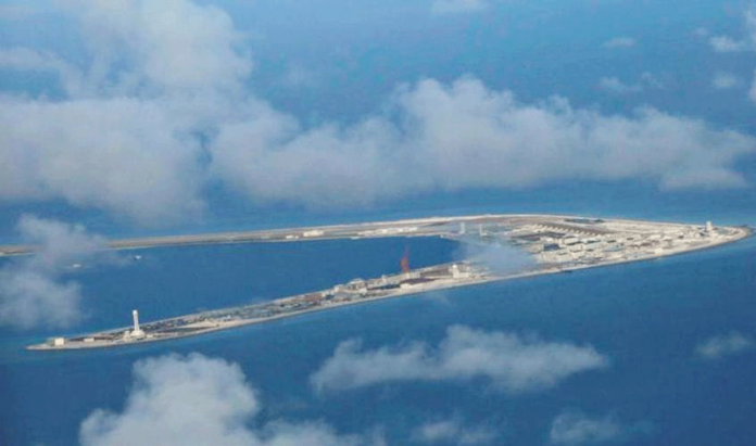 An aerial view of China occupied Subi Reef at Spratly Islands in disputed South China Sea. REUTERS/Francis Malasig/Pool An aerial view of China occupied Subi Reef at Spratly Islands in disputed South China Sea. REUTERS/Francis Malasig/Pool