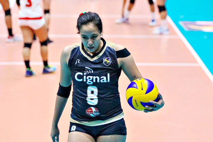Guimarasnon volleybelle Jovelyn Gonzaga and her team Cignal HD Spikers will transfer to Premier Volleyball League this year. ROMAN PROSPERO/PHILIPPINE SUPERLIGA Guimarasnon volleybelle Jovelyn Gonzaga. ROMAN PROSPERO/PHILIPPINE SUPERLIGA