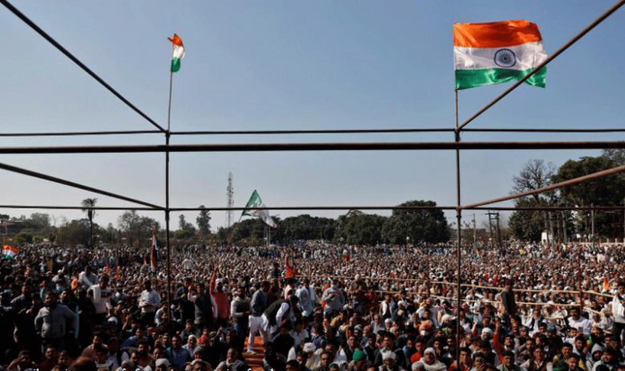 India's-PM-invites-protesting Indians attend Maha Panchayat in Uttar Pradesh, India on Feb. 5 as part of farmers’ protest against new farm laws imposed by the government. REUTERS/DANISH SIDDIQUI/FILE PHOTO