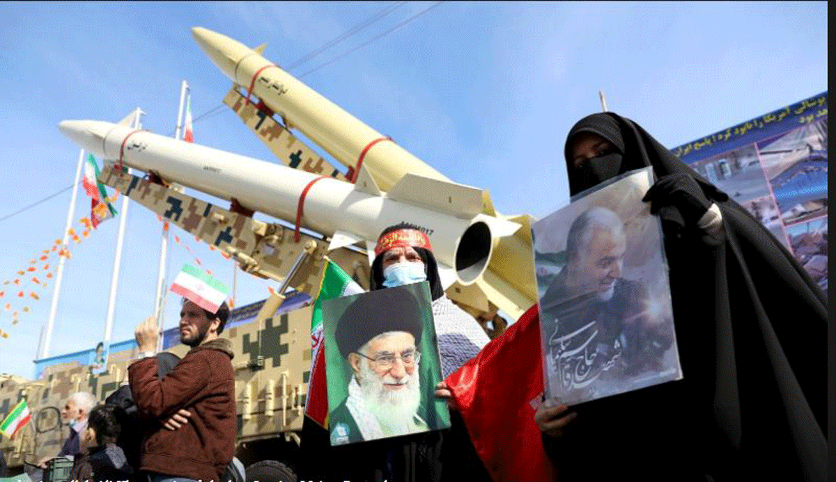 Iran parades on wheels to honor 1979 revolution