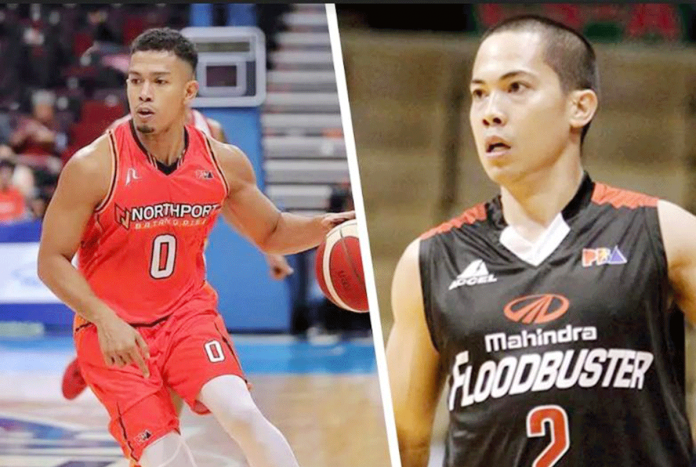 Ilonggo Juan Paolo Taha (left) and Bacolodnon Luis Alfonso Revilla (right) extend their contract with NorthPort Batang Pier for another year. Taha is in his fourth year with the Batang Pier franchise while Revilla is in his second year. PAUL RYAN TAN, PBA