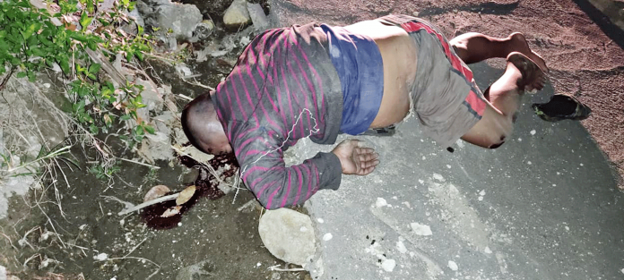 Tricycle driver Jose Ronie Ruel Jr., 34, lies dead after a vehicular accident in Barangay Granada, Bacolod City on Feb. 16. BCPO PHOTO