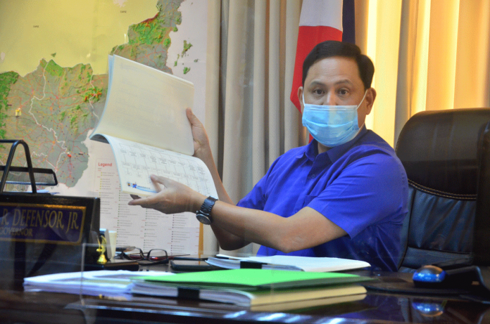 Gov. Arthur Defensor Jr. of Iloilo presents the COVID-19 Vaccine Deployment and Immunization Plan 2021-2022. It contains the province’s vaccination strategies against coronavirus. CAPITOL PIO Gov. Arthur Defensor Jr. of Iloilo presents the COVID-19 Vaccine Deployment and Immunization Plan 2021-2022. It contains the province’s vaccination strategies against coronavirus. CAPITOL PIO