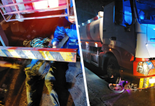 Motorist dies in road mishap Motorcycle driver Joseph Ordeneza was pinned under a fire truck after a road accident in Barangay Singcang-Airport, Bacolod City on Feb. 17. POLICE STATION 8/BCPO