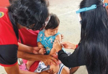 IMMUNIZATION A baby in Bacolod City gets immunized for measles-rubella as part of the Department of Health’s “Chikiting Ligtas” supplemental immunization activity. BACOLOD CITY PIO
