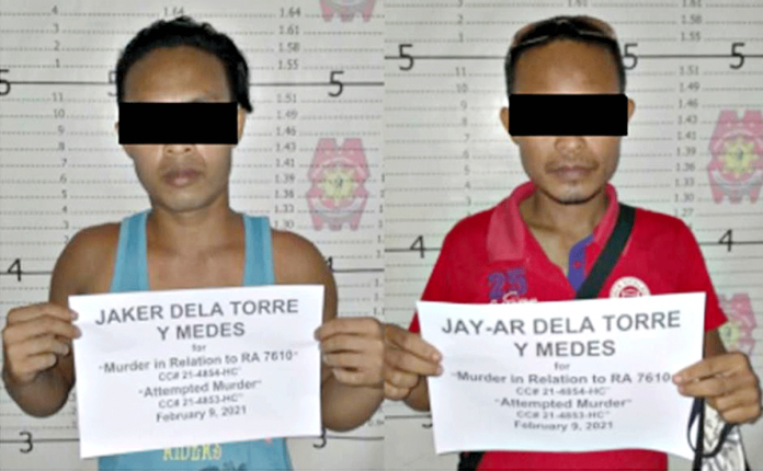 region-himamaylan-pic Siblings Jaker and Jay-Ar Dela Torre are currently detained at the Himamaylan City police station. They have been charged with murder and attempted murder.