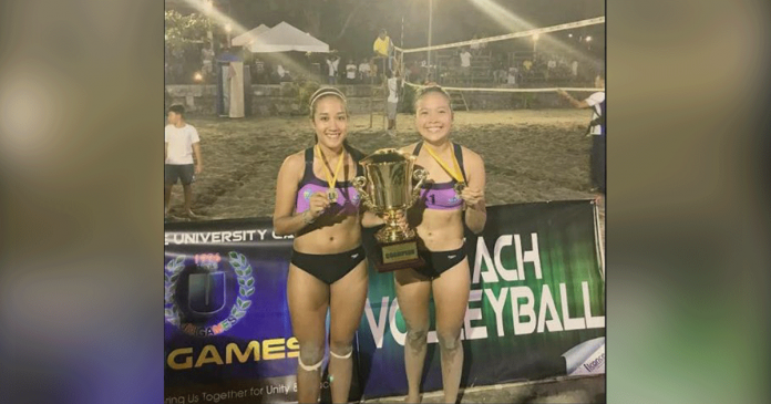 volleybelles Erjane Magdato (left) and Alexa Polidario (right) will banner the Abanse Negrense team in the 2021 Philippine Superliga Beach Volleyball Challenge. ALEXA PACHECO POLIDARIO/FACEBOOK