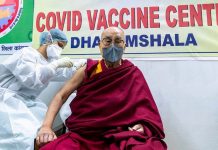 Dalai Lama gets first COVID jab A healthcare worker injects a coronavirus disease 2019 vaccine at Tibetan spiritual leader, the Dalai Lama. EPA