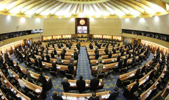 A view of Thailand’s parliament during a special session. The parliament fails to pass a bill that allows changes to the military-backed constitution. THAILAND PUBLIC RELATIONS DEPARTMENT