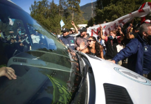 Argentina’s president targeted in vehicle by protesters Photo courtesy of REUTERS