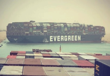 Massive cargo ship turns sideways, blocks Suez Canal
