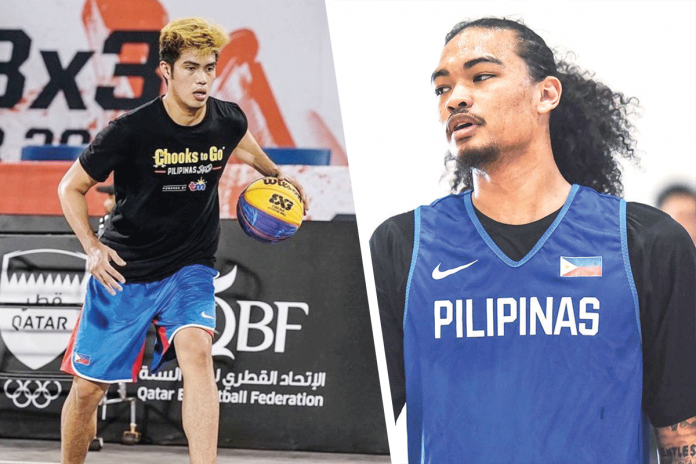 Leonard Santillan (left) and Joshua Munzon (right) formalize their entry in the Philippine Basketball Association by agreeing to three-year deal with Rain or Shine Elasto Painters and Terrafirma Dyip, respectively. FACEBOOK