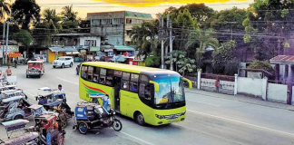Public and private utility vehicles ply the national highway in Zarraga, Iloilo. Two committees of the Sangguniang Panlalawigan is enjoining local government units to strictly enforce traffic ordinances. Photo courtesy of Tita Jane