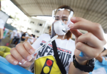 Over 1.3M Western Visayans get first dose of COVID vax A healthcare personnel holds a vial of anticoronavirus vaccine. Western Visayas is expected to receive an additional 7,200 Sinovac vaccines today. These will then be distributed to provinces and highly urbanized cities in the region. ARNOLD ALMACEN/CMO