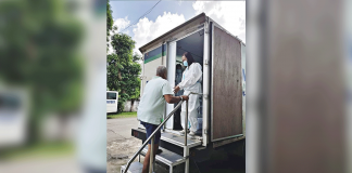 TB SCREENING. A healthcare personnel ushers an elderly in an x-ray mobile van for tuberculosis screening. According to the Department of Health in Western Visayas, some of last year’s interventions against the TB disease were hampered due to restrictions brought about by the coronavirus pandemic. PHO AKLAN