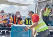 ‘THIS IS IT’ WV welcomes 16,800 COVID shots from China’s Sinovac SINOVAC’S ARRIVAL. Cold chain and logistics personnel of the Western Visayas’ Vaccination Operations Center facilitate the offloading of Sinovac vaccines at the Iloilo International Airport in Cabatuan town. These vaccines are intended for four COVID-19 referral hospitals in Iloilo. PHOTO BY OCD-6