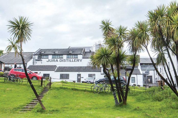 Emperador-PR The historic Jura Distillery in Scotland.