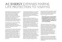 AC ENERGY EXPANDS MARINE LIFE PROTECTION TO VISAYAS