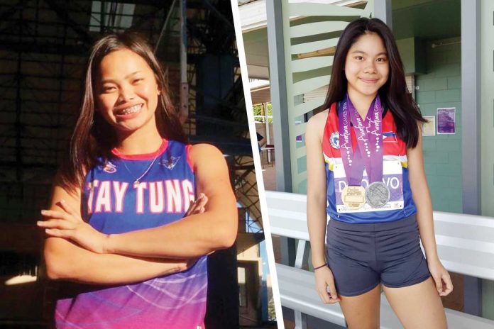 Bacolod Tay Tung High School’s Antonette Jay Aguillon (left) and Ara Rahbea Delotavo (right) are now part of the Far Eastern University’s athletics team. FACEBOOK