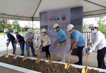 Waiting sheds to complement Diversion Road soon Iloilo City’s mayor Jerry Treñas (3rd from right) and Megaworld vice president Jennifer Fong (4th from right), together with other city officials, lead the groundbreaking for the Megaworld-donated waiting sheds along Diversion Road in Mandurriao district. GLENDA TAYONA/PN