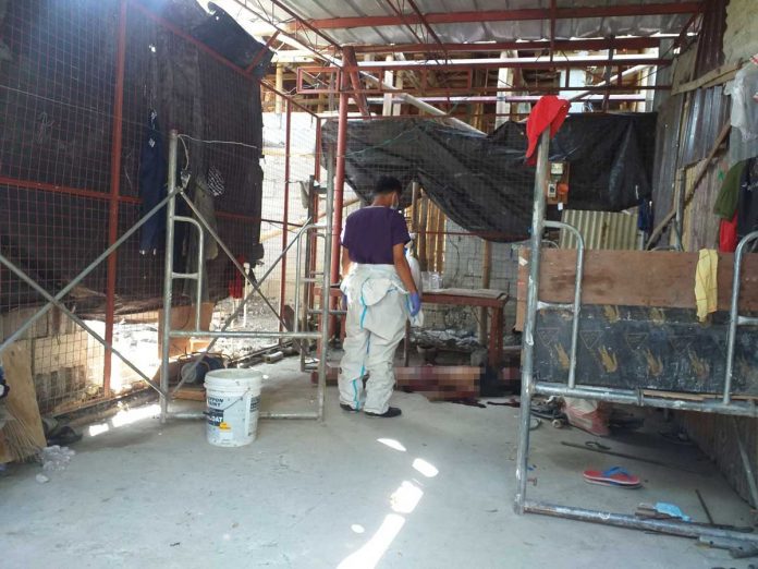 mandurriao With his shorts and brief down, a gay man lies dead in an unfinished house in Barangay Calajunan, Mandurriao, Iloilo City yesterday. Police suspect that he was molested before getting killed. IME SORNITO/PN