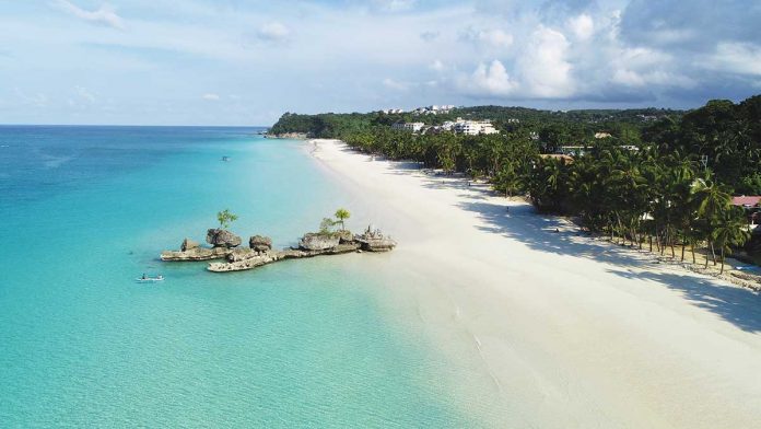 Boracay The pristine white sand beach of Boracay shows vibrance after its rehabilitation. DENR6