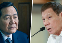 Supreme Court Senior Justice Antonio Caprio, President Rodrigo Duterte. LAWRENCE DEL MUNDO, ROBINSON NINAL/PRESIDENTIAL PHOTO