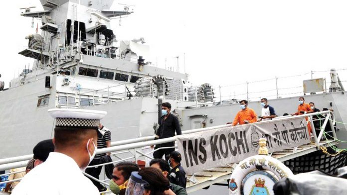 A navy warship brings back survivors from the sunken barge on Wednesday. DEFENCE PRO A navy warship brings back survivors from the sunken barge on Wednesday. DEFENCE PRO