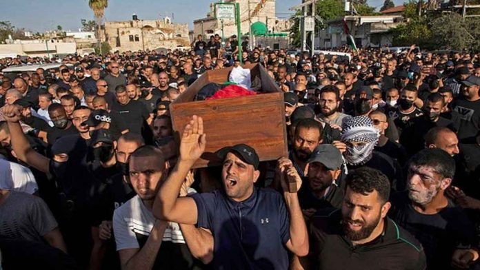 israel A funeral is held for a man who died during an unrest in Lod, Israel. GETTY IMAGES