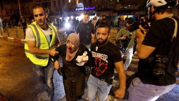 jerusalem A number of injured people in Jerusalem were taken to hospital, the Palestinian Red Crescent emergency service said. REUTERS