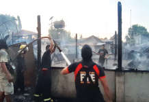 Friday fire hits Janiuay houses Firefighters put out the blaze that gutted two houses on Armada Street, Barangay Poblacion, Janiuay, Iloilo on April 30. JAP FAJARDO/PN
