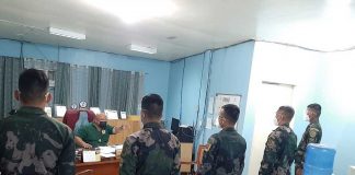 These five policemen appear at the National Police Commission regional office in Iloilo City for an initial investigation. They may face administrative and criminal charges. A neophyte policeman claimed he was subjected to hazing. PHOTO ATTY. JOSEPH CELIS
