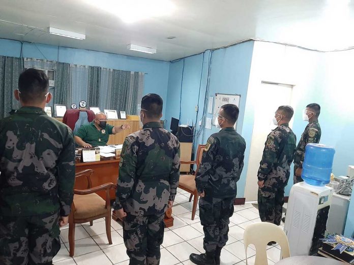 region-aklan-hazing These five policemen appear at the National Police Commission regional office in Iloilo City for an initial investigation. They may face administrative and criminal charges. A neophyte policeman claimed he was subjected to hazing. PHOTO ATTY. JOSEPH CELIS