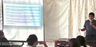Mayor Emmanuel Galila of Nueva Valencia, Guimaras holds a consultative meeting with municipal government officials, Philippine National Police, Municipal Disaster Risk Reduction and Management Office, and barangay captains among others. PHOTO FROM NUEVA VALENCIA LGU
