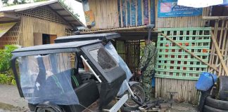 This was the roadside vulcanizing shop in Barangay Mambog, Banga, Aklan where a policeman shot a charging man with a nervous breakdown.