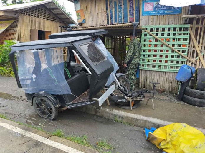 This was the roadside vulcanizing shop in Barangay Mambog, Banga, Aklan where a policeman shot a charging man with a nervous breakdown.