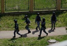 Children, teacher killed in Russia school shooting Armed police arrive at a school in Kazan, Russia where there has been a shooting. REUTERS