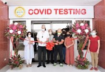 Gov. Eugenio Jose Lacson (second from left) leads the inauguration of Negros Occidental’s second COVID-19 Molecular Laboratory at the provincial government-run Valladolid District Hospital in Valladolid town. The facility will serve the towns and cities in southern Negros. COVID MOLECULAR LAB IN VALLADOLI