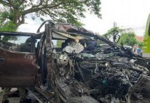Zarraga road mishap hurts lawyer, driver WRECKED. This pickup owned by Atty. Jose Gelacio Lira was heavily damaged. It crashed against a parked van in Barangay Gines, Zarraga, Iloilo on May 10, 2021. Lira sustained lacerations to the right arm and a fracture to the right knee, while Po got injuries to the head. The two were recuperating at the Metro Iloilo Hospital and Medical Center in Jaro district. PHOTO BY TITA JANE