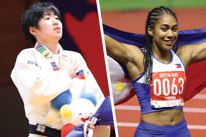 Filipina-Japanese judoka Kiyomi Watanabe (left) and Filipina-American sprinter Kristina Knott (right) are the latest Filipino athletes to qualify for the 2020 Tokyo Olympics.