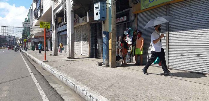 downtown Iloilo City’s downtown area is noticeably quiet. The city remains under modified enhanced community quarantine until the end of June. JAPHET FAJARDO/PN