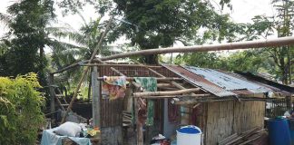 A tornado ripped off this house’s roof in Lambunao, Iloilo. Thirty-one others were also damaged. PHOTOS FROM MDRRMC LAMBUNAO