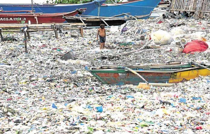 plastic-pollution Plastic waste covers this coastline in Tondo, Manila. GRIG C. MONTEGRANDE