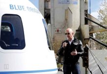 Bidder pays $28M for space trip with Amazon boss Jeff Bezos (pictured), his brother Mark, the auction winner and another as yet unannounced tourist will form the four-strong crew for the July 20 flight. REUTERS