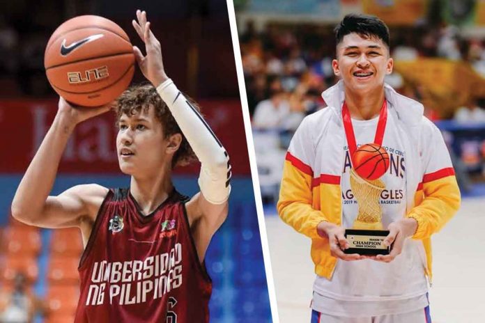 ust-growling-tigers Leobert Andrew Casinillo (right) and Jordi Goméz de Liaño (left) are now part of the University of Santo Tomas’ men’s basketball team. ANTHONY SURALTA, UAAP