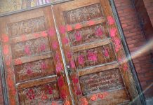 One church in Calgary, Alberta in Canada was daubed with paint. @JKENNEY VIA BBC