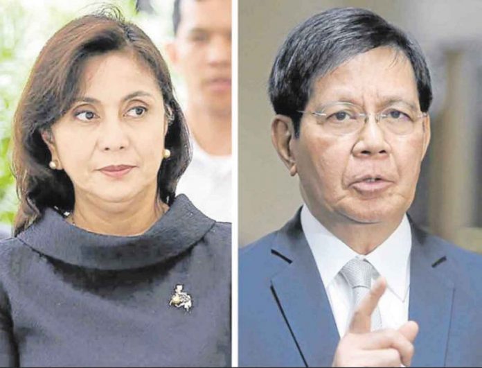ROBREDO (left) ; LACSON (right). EDWIN BACASMAS